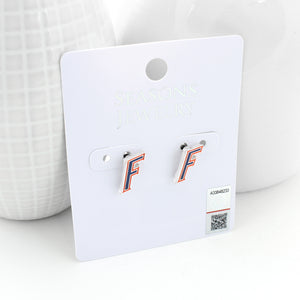 Florida Enamel Logo Stud Earrings