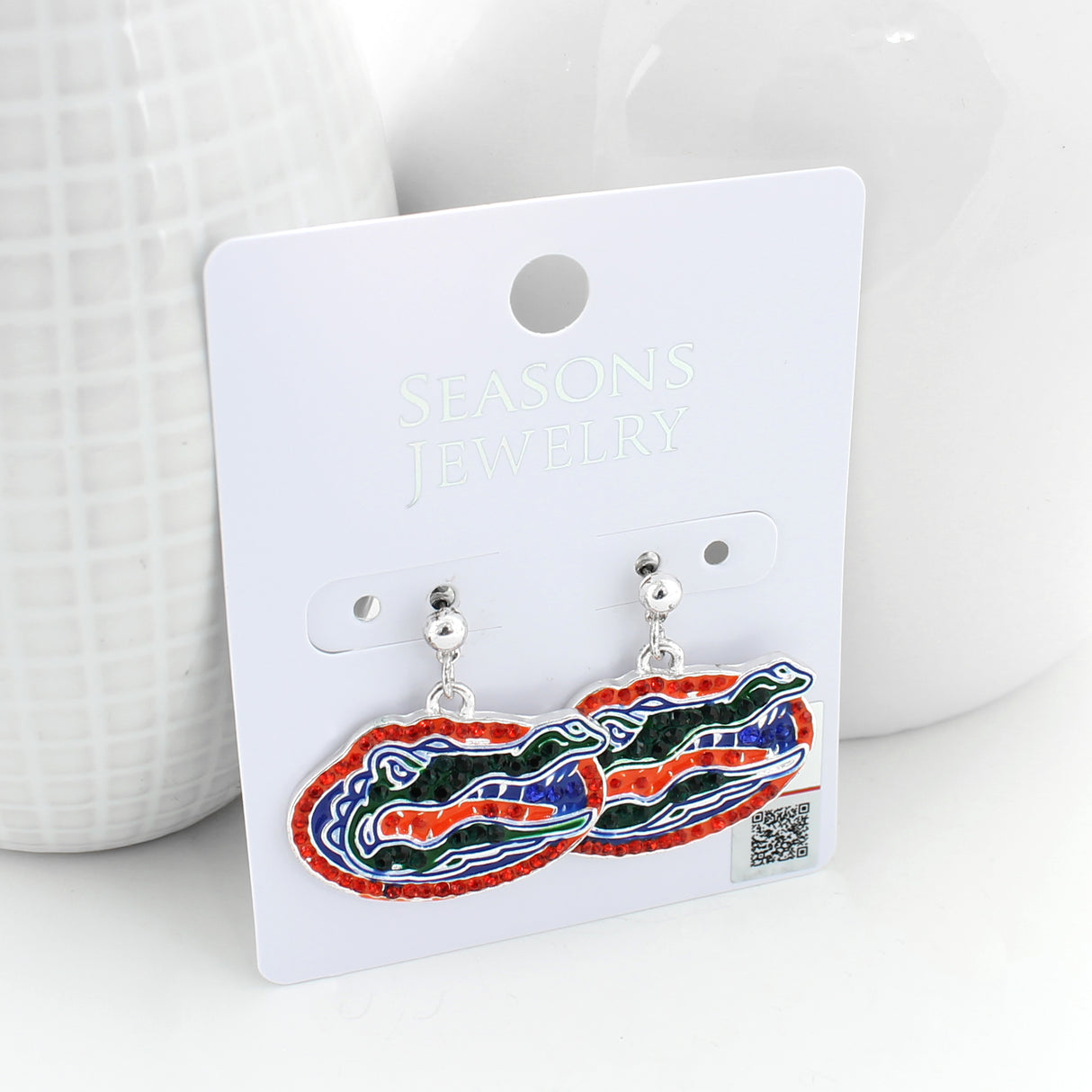 Florida Crystal Logo Earrings