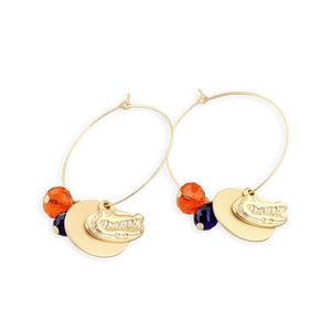 Florida Matte Gold Logo Hoop Earrings