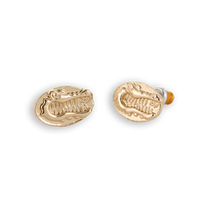 Florida Shiny Gold Logo Stud Earrings