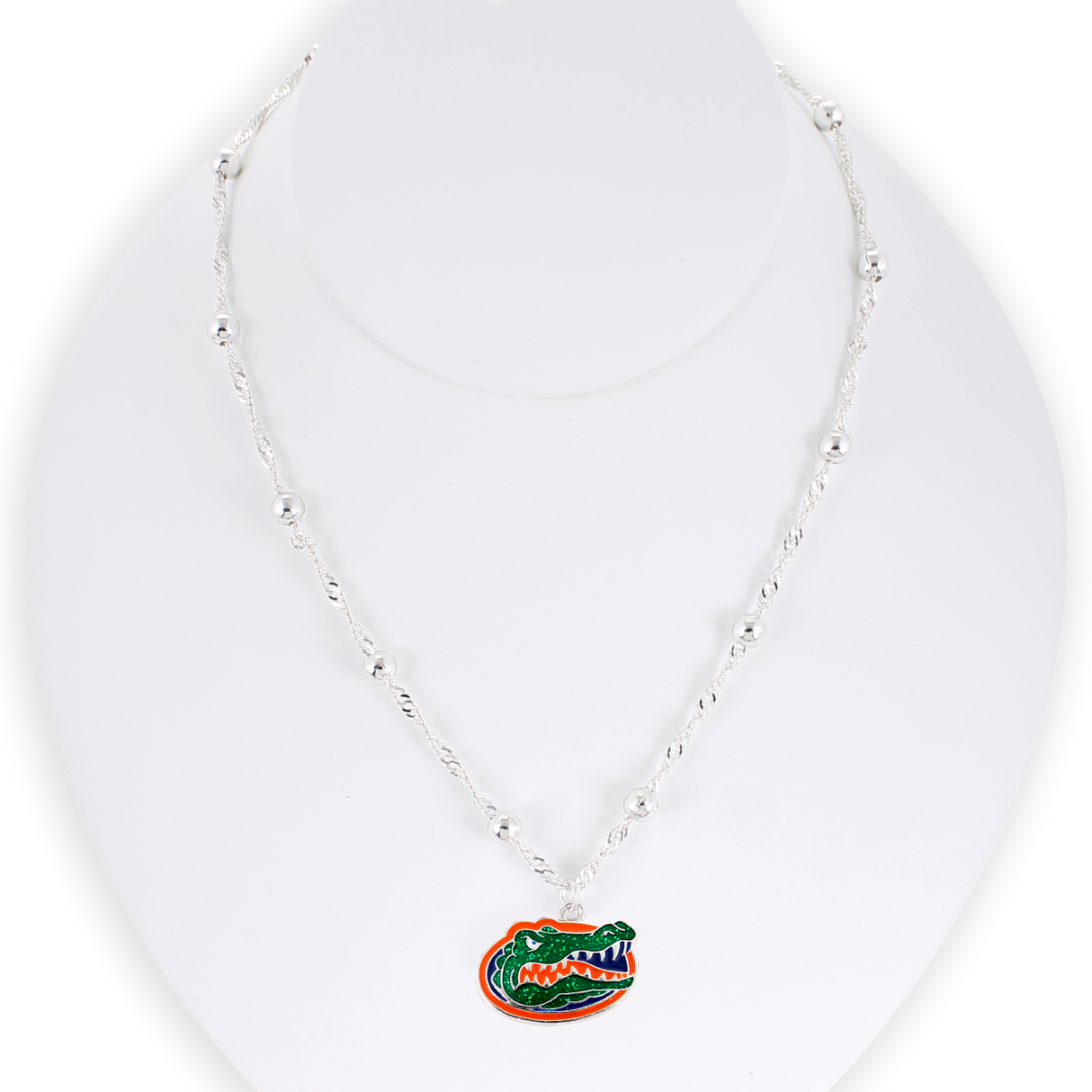 Florida Glitter Enamel Logo Necklace