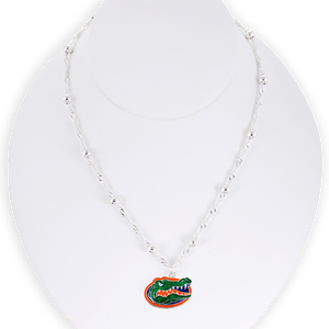 Florida Glitter Enamel Logo Necklace