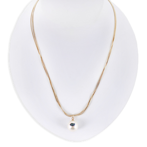 18” Florida Gold & Pearl Logo 3-Strand Necklace