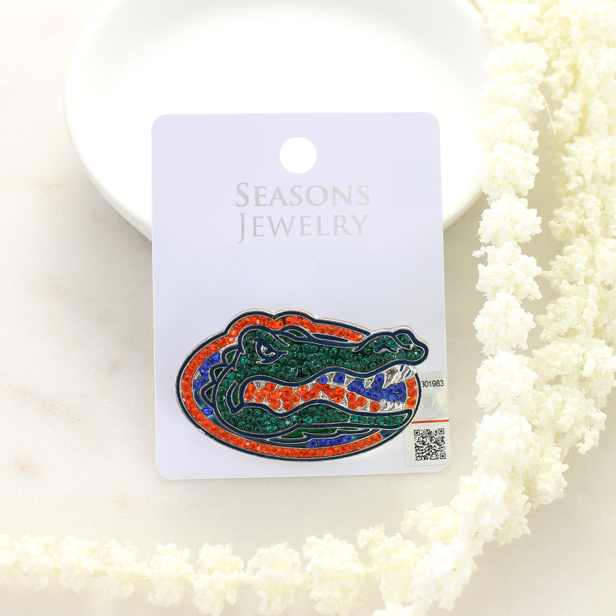 Florida Crystal Logo Pin