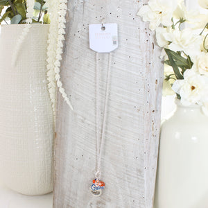 Florida Logo Disc & Slogan Cluster Convertible Necklace