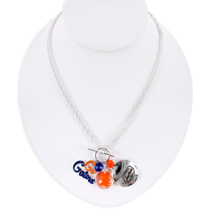 Florida Logo Disc & Slogan Cluster Convertible Necklace