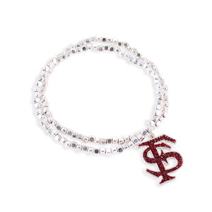 Florida State Crystal Logo Stretch Bracelet