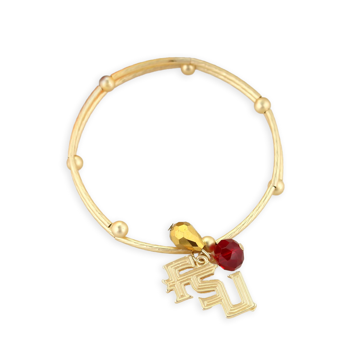 Florida State Matte Gold Logo Bracelet