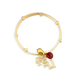 Florida State Matte Gold Logo Bracelet