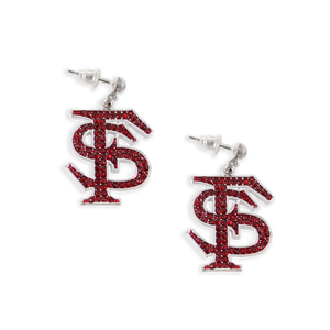 Florida State Crystal Logo Earrings