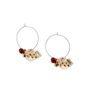 Florida State Matte Gold Logo Hoop Earrings