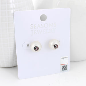 Florida State Logo Pearl Stud Earrings