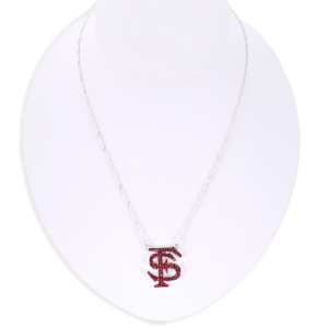 Florida State Crystal Logo Necklace