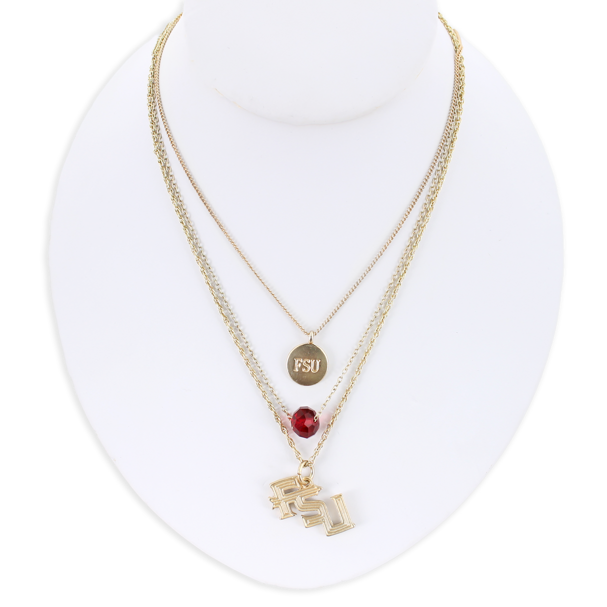 16” - 20” Florida State Matte Gold Logo Trio Necklace
