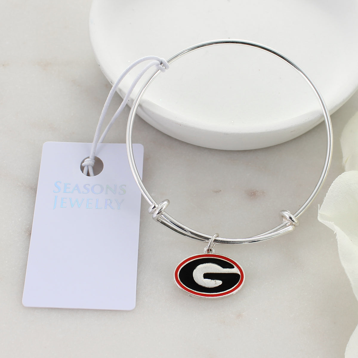 Georgia Enamel Logo Wire Bracelet