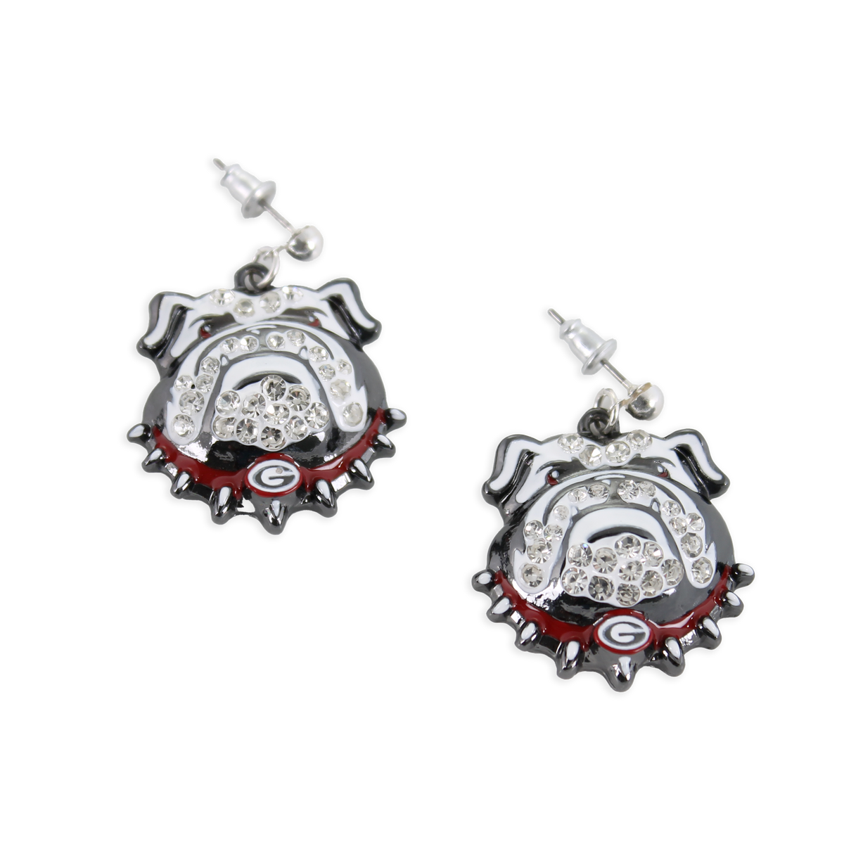 Georgia Bulldogs Crystal Logo Earrings