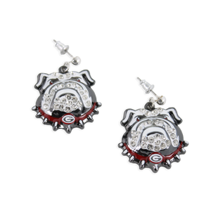 Georgia Bulldogs Crystal Logo Earrings