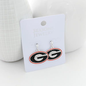 Georgia Crystal Logo Earrings