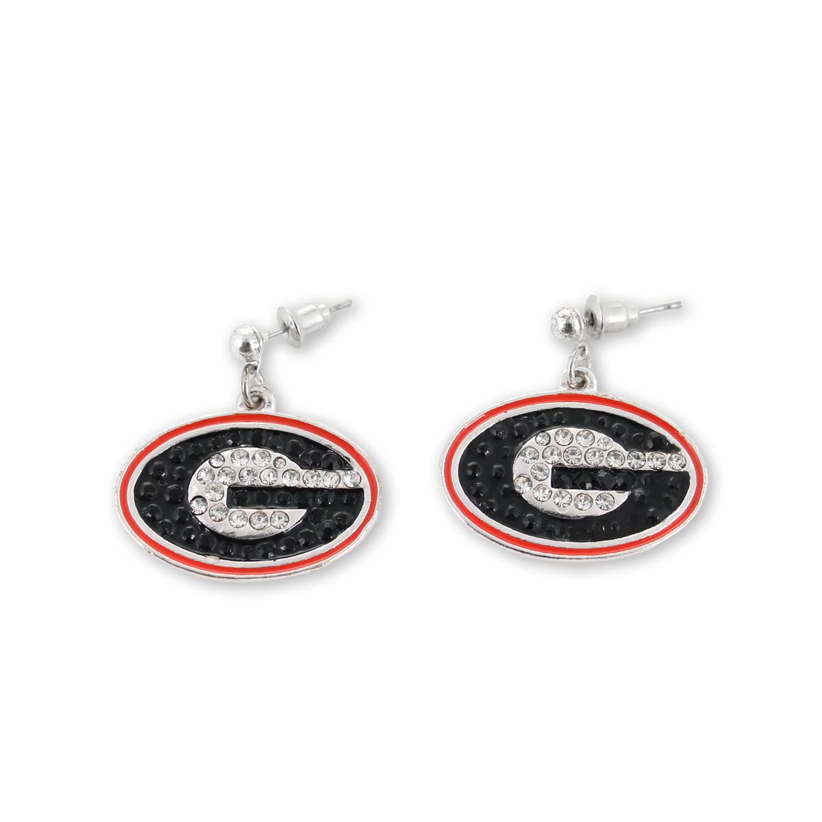 Georgia Crystal Logo Earrings