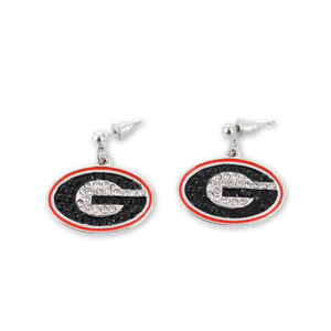 Georgia Crystal Logo Earrings