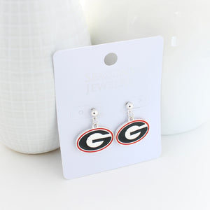 Georgia Enamel Logo Earrings