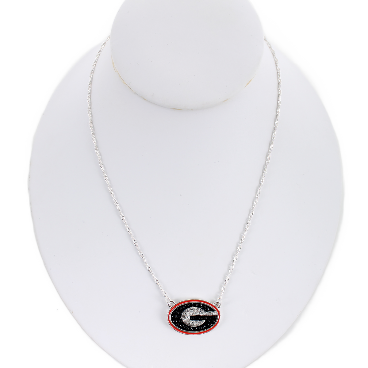 Georgia Crystal Logo Necklace