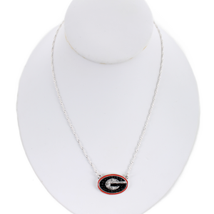 Georgia Crystal Logo Necklace