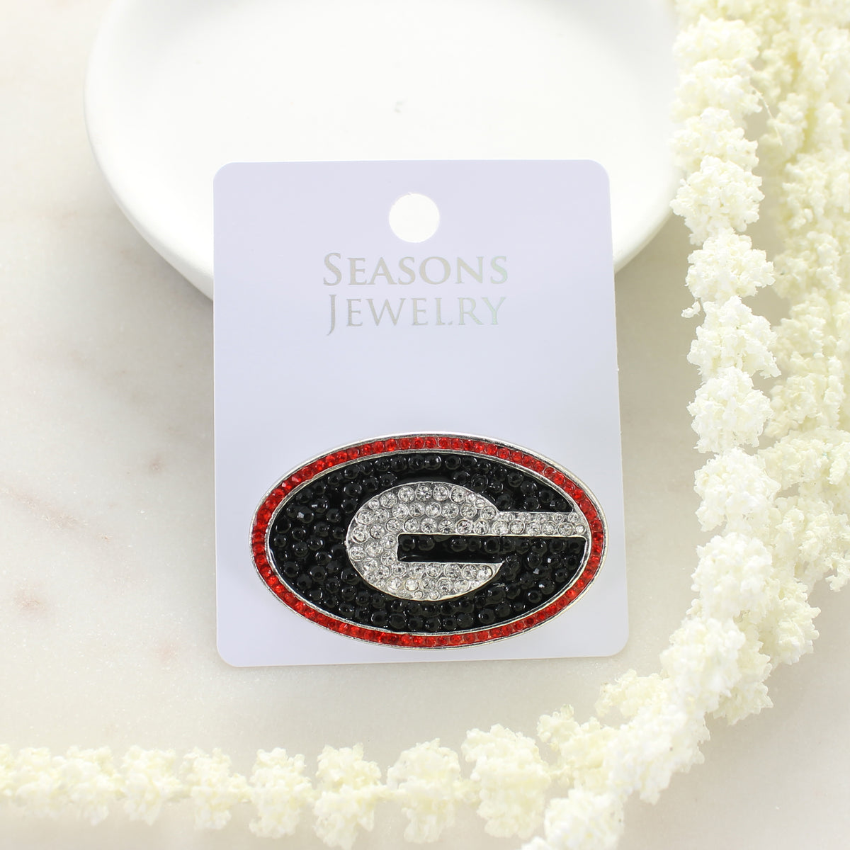 Georgia Crystal Logo Pin