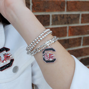 South Carolina Crystal Logo Stretch Bracelet