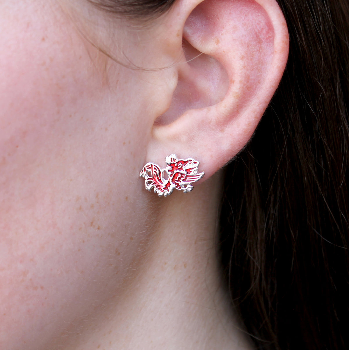 South Carolina Enamel Logo Stud Earrings