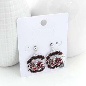South Carolina Crystal Logo Earrings