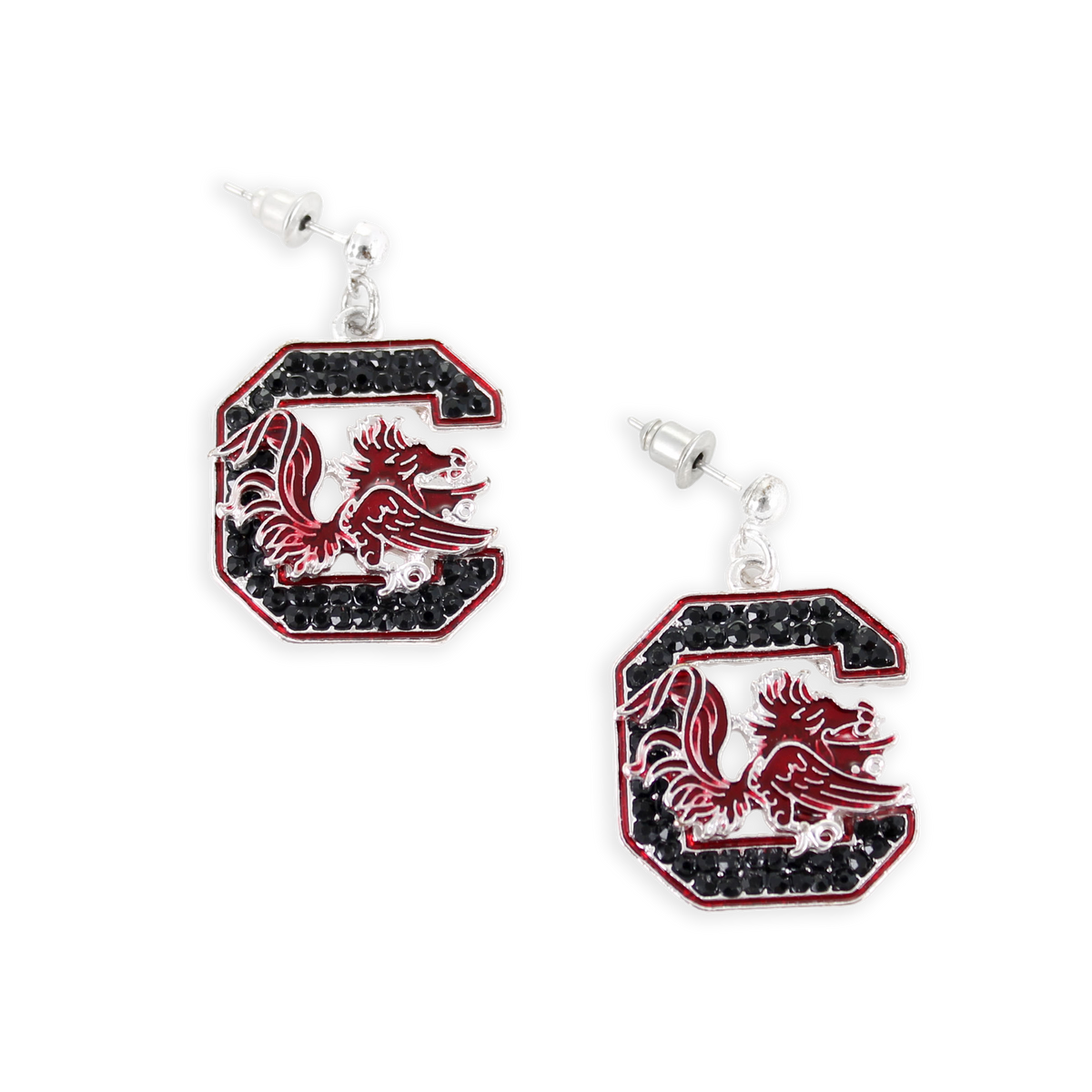 South Carolina Crystal Logo Earrings