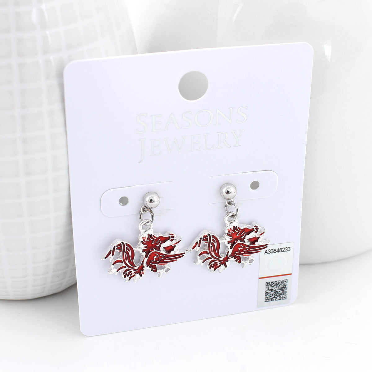 South Carolina Enamel Logo Earrings