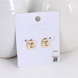 South Carolina Shiny Gold Logo Stud Earrings
