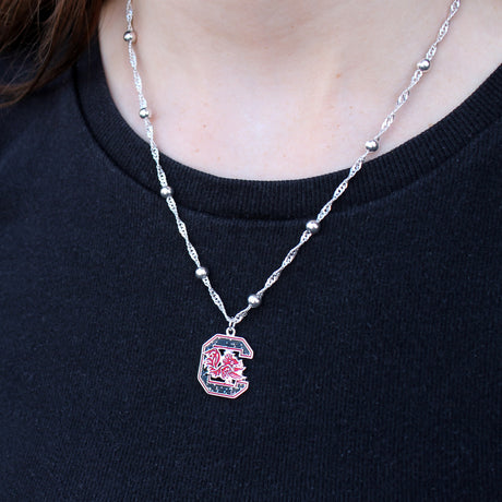 16” South Carolina Glitter Enamel Logo Necklace