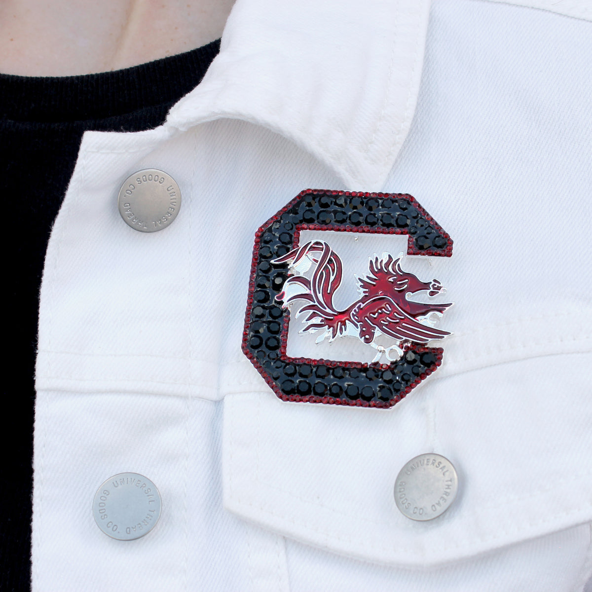 South Carolina Crystal Logo Pin