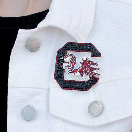 South Carolina Crystal Logo Pin