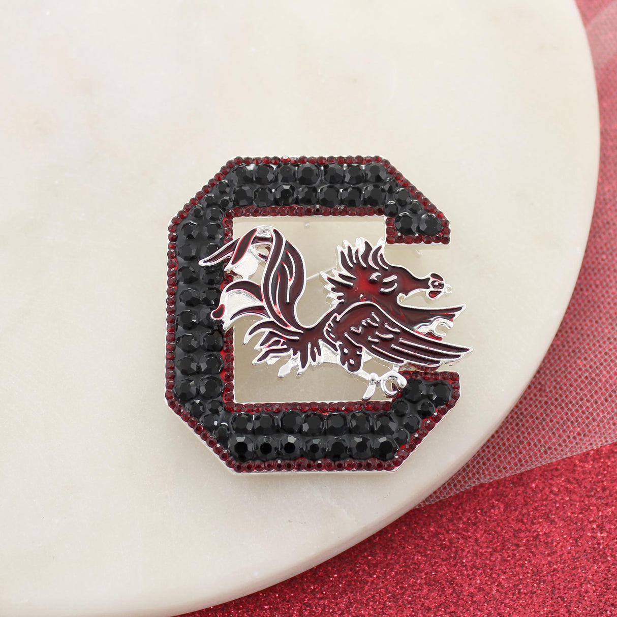 South Carolina Crystal Logo Pin
