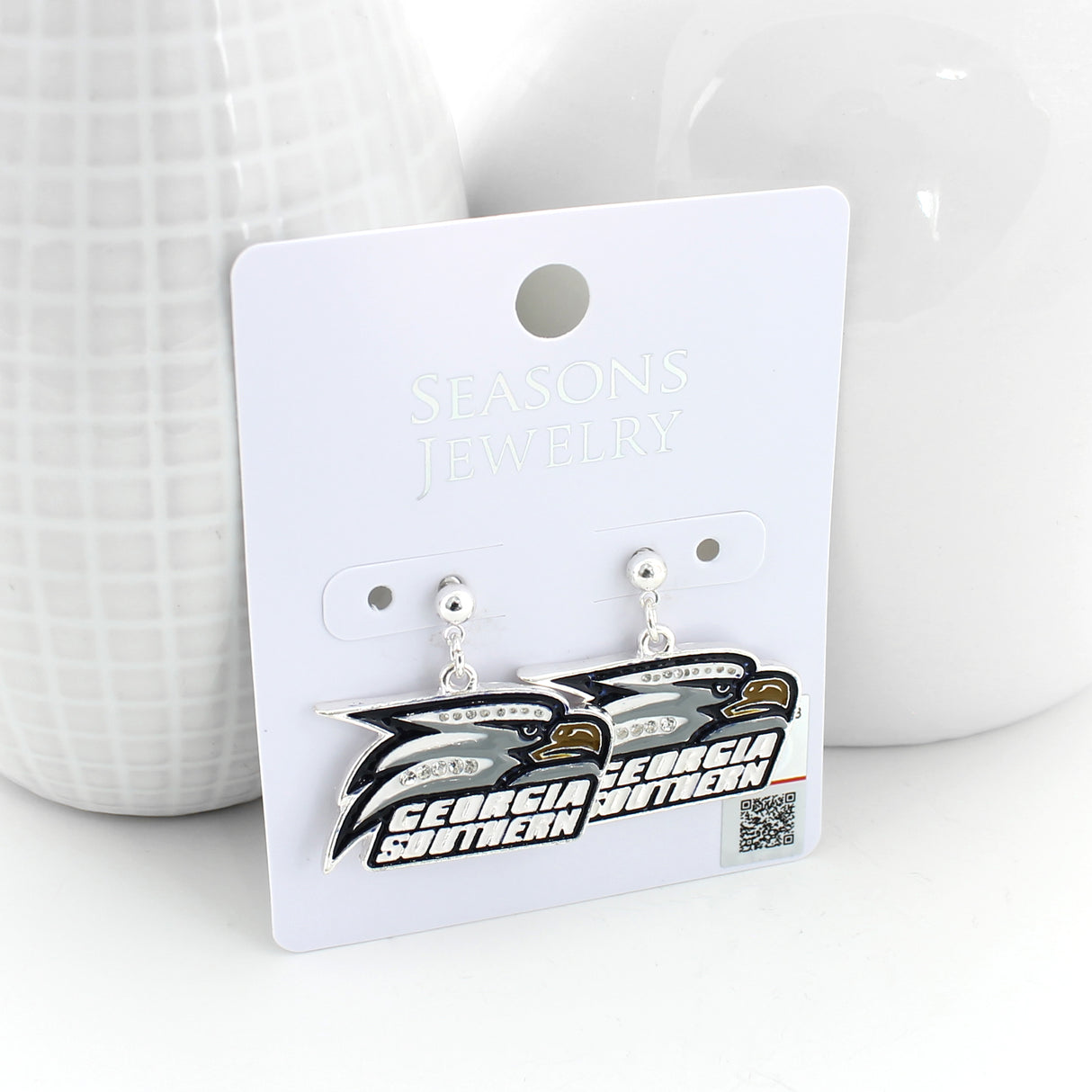 Georgia Southern Crystal Logo Earrings