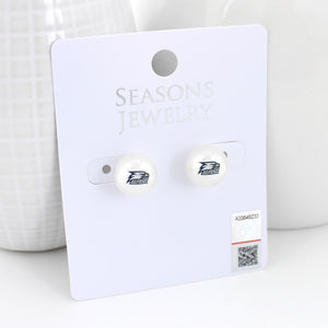 Georgia Southern Logo Pearl Stud Earrings
