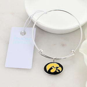 Iowa Enamel Logo Wire Bracelet