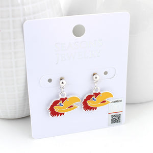Kansas Enamel Logo Earrings