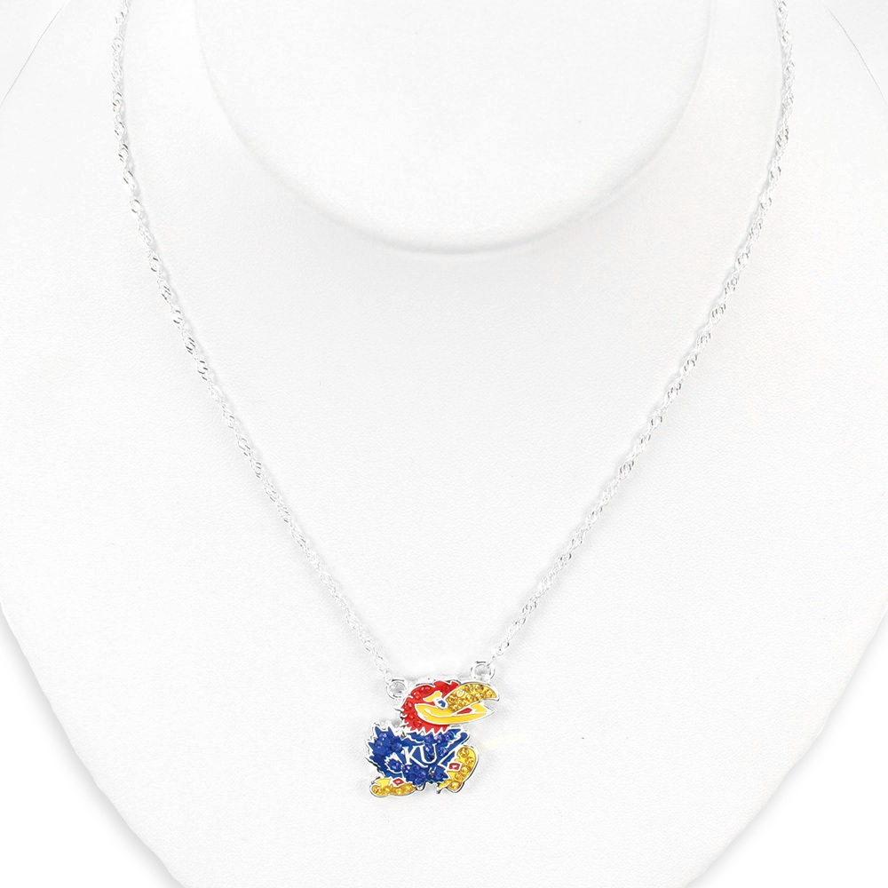 Kansas Crystal Logo Necklace