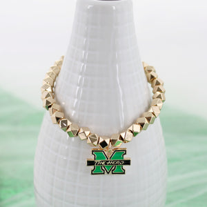 Marshall Gold Stretch Bracelet w/Enamel Logo