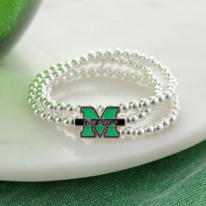 Marshall Glitter Enamel Logo Stretch Bracelet Set