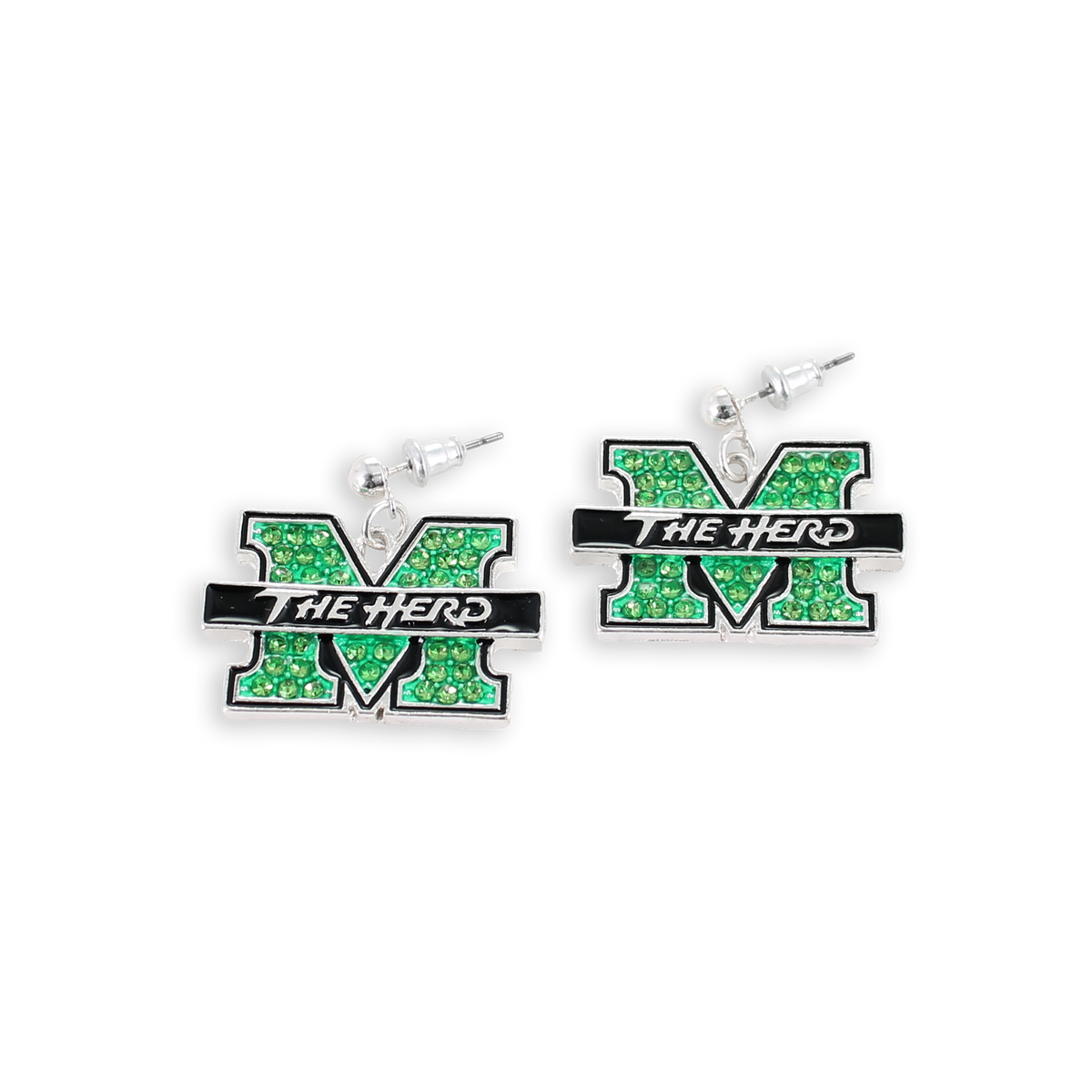 Marshall Crystal Logo Earrings
