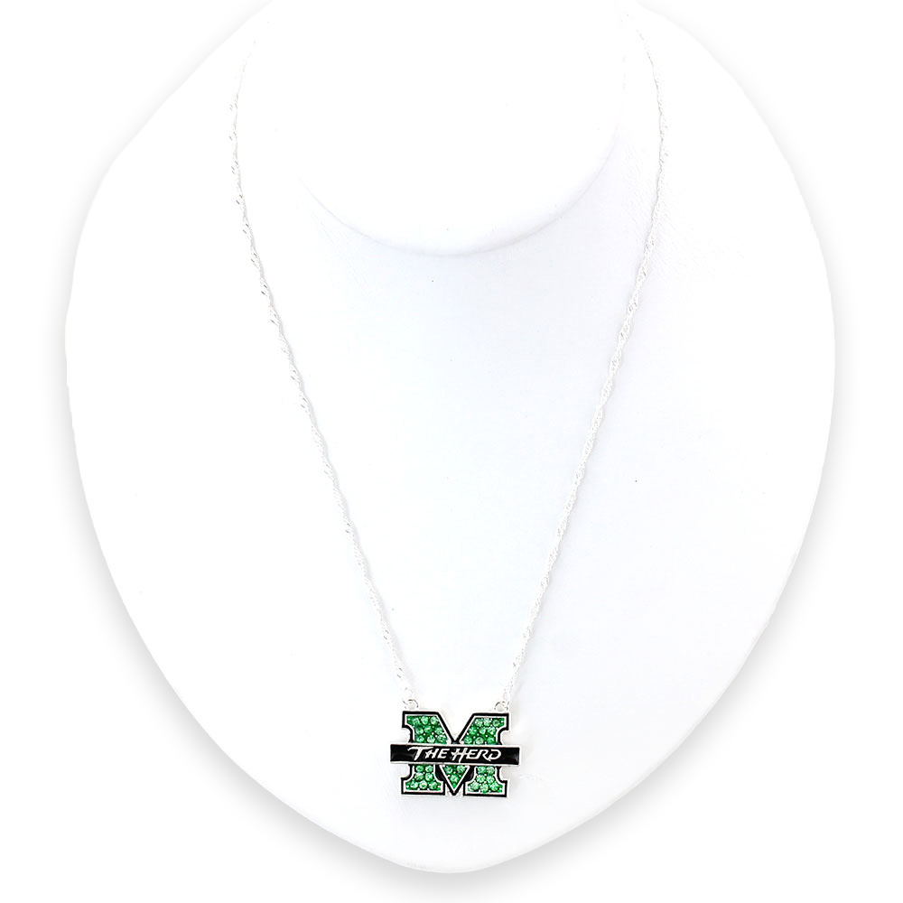 Marshall Crystal Logo Necklace