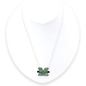 Marshall Crystal Logo Necklace