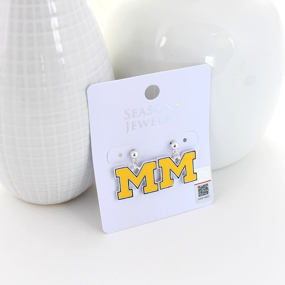 Michigan Enamel Logo Earrings