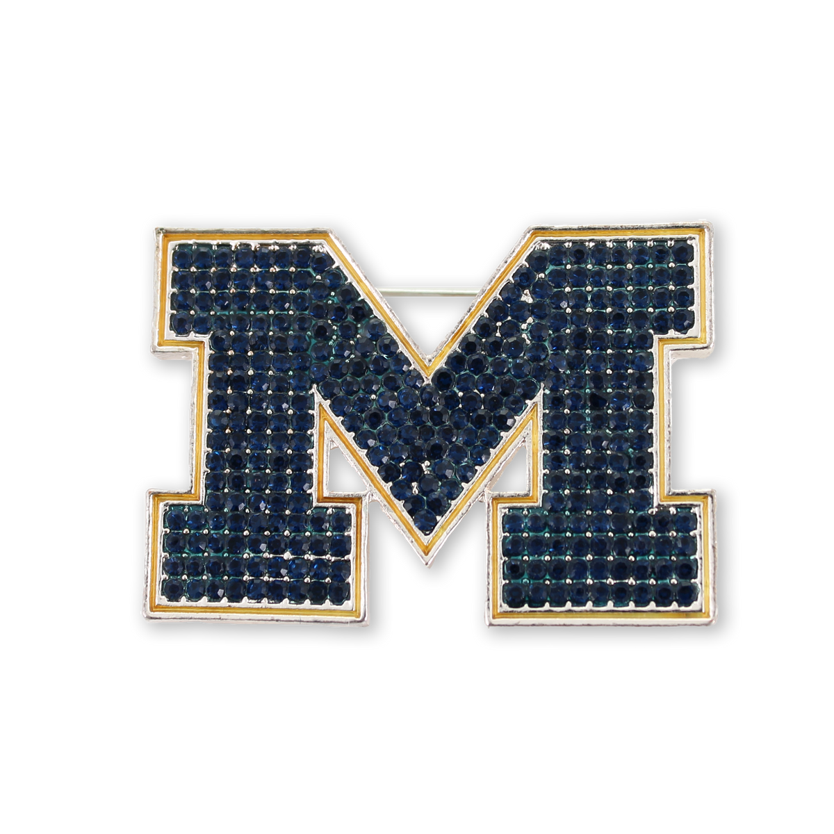 Michigan Crystal Logo Pin